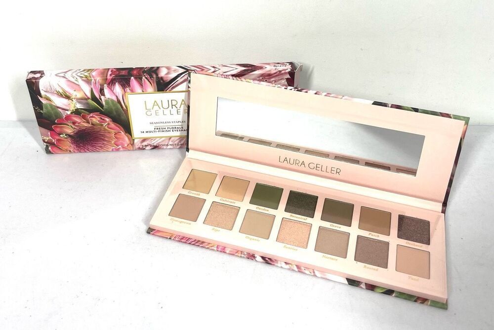 Laura Geller Seasonless Staples FRESH FLORALS 14 Shade Eyeshadow Palette NIB